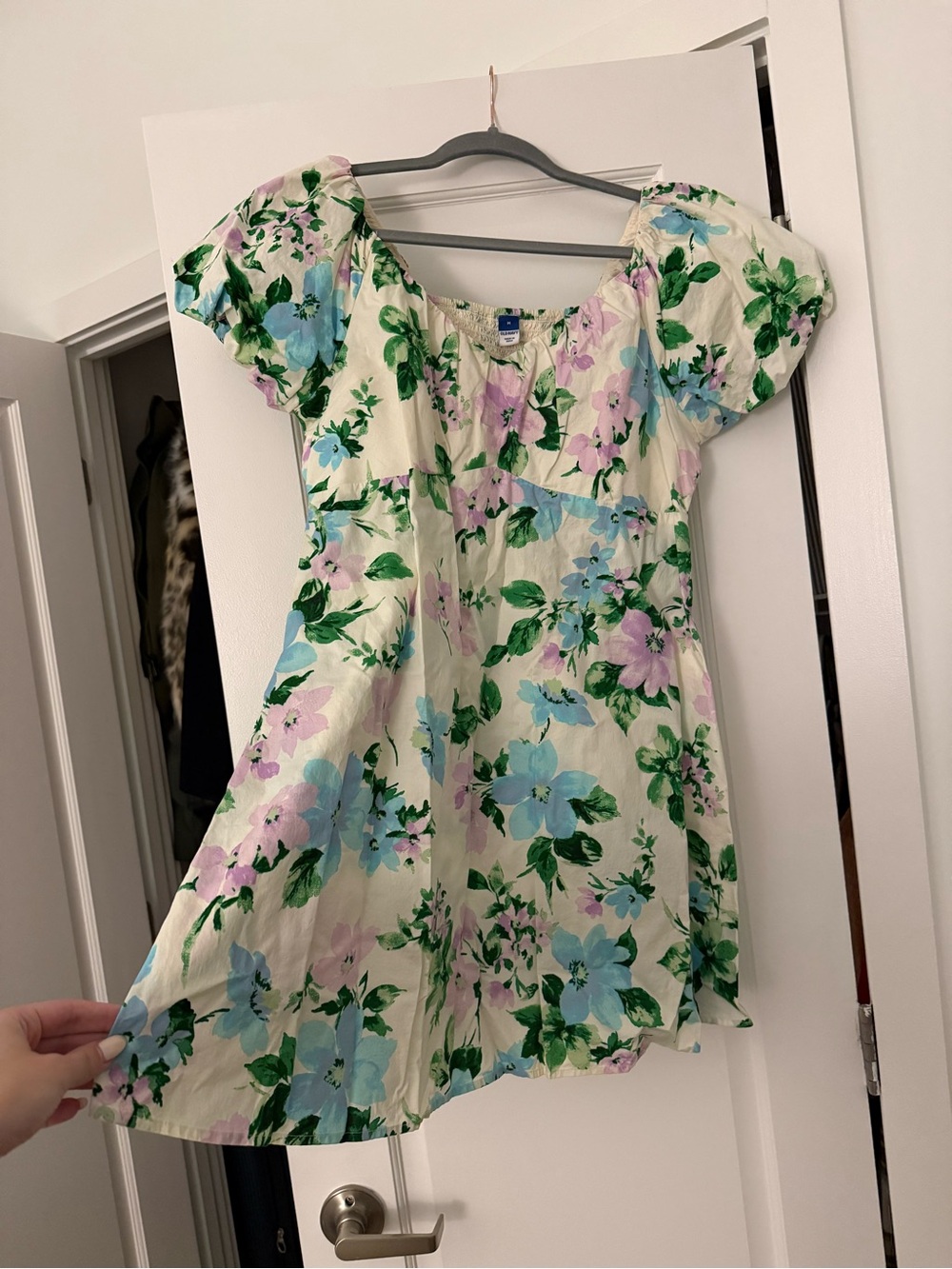 Floral Puff Sleeve Mini Dress